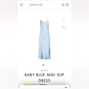 Baby blue, size extra small dannijo dress, midi length